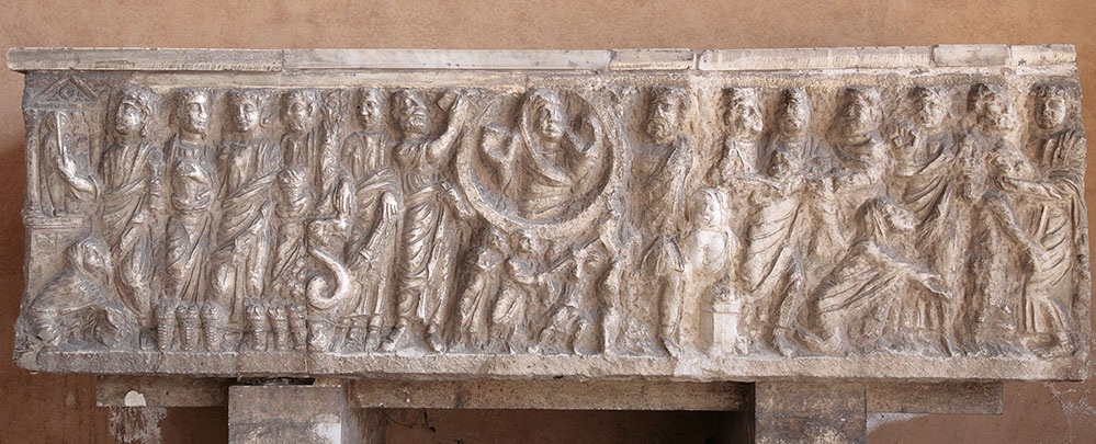 Christian Sarcophagus in the Chieza di San Lorenzo fuori le Mura 