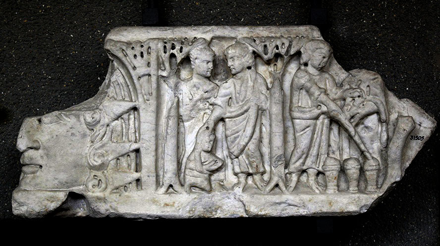 Christian sarcophagus fragment