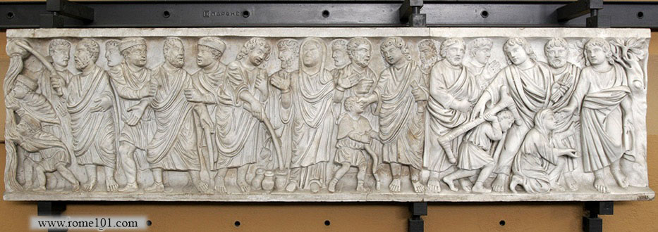 Restored Christian sarcophagus