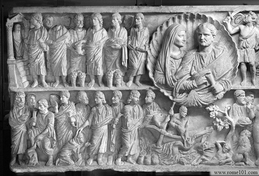 Christian sarcophagus from Cemetary of St. Calixtus