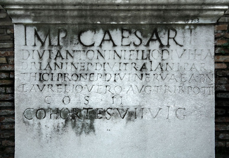Ostia - Dedication to Lucius Verus