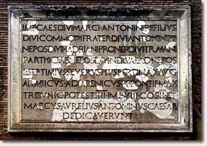 Inscription currently attached to the Ostia theater
