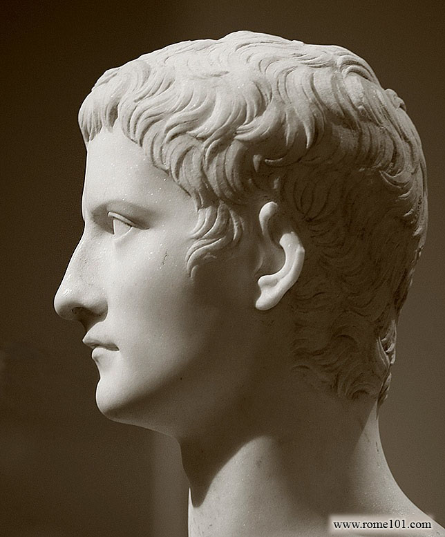 Marble portrait of Caligula         